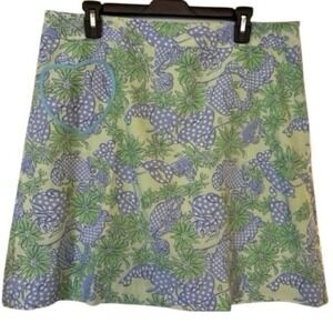 Lilly Pulitzer Women's 14 Skirt Blue Green Crab Lobster